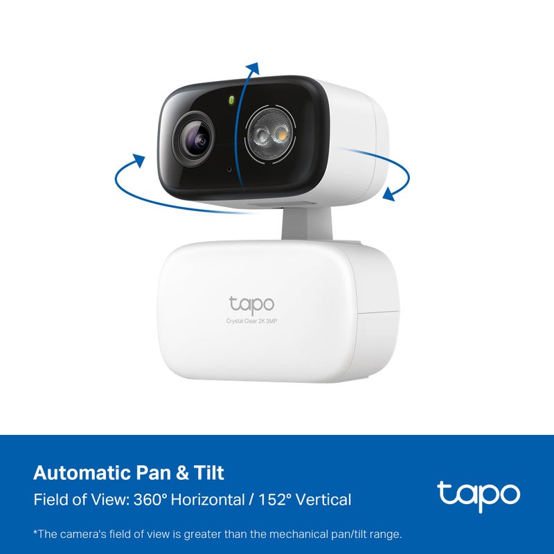 Tapo 2K Indoor/Outdoor Pan/Tilt Wired Security Camera - Baby Monitoring, Person & Baby Cry Detection, 360Â° Motion Tracking, Night Vision, No-Subscription Local Storage or Optional Cloud, C216 (2-Pack) - Image 3
