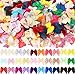 JUNEBRUSHS Multicolor Bows 180Pcs Mini Satin Ribbon Bows Ribbon Small Tiny Bows for DIY Craft Sewing Scrapbooking - Image 1
