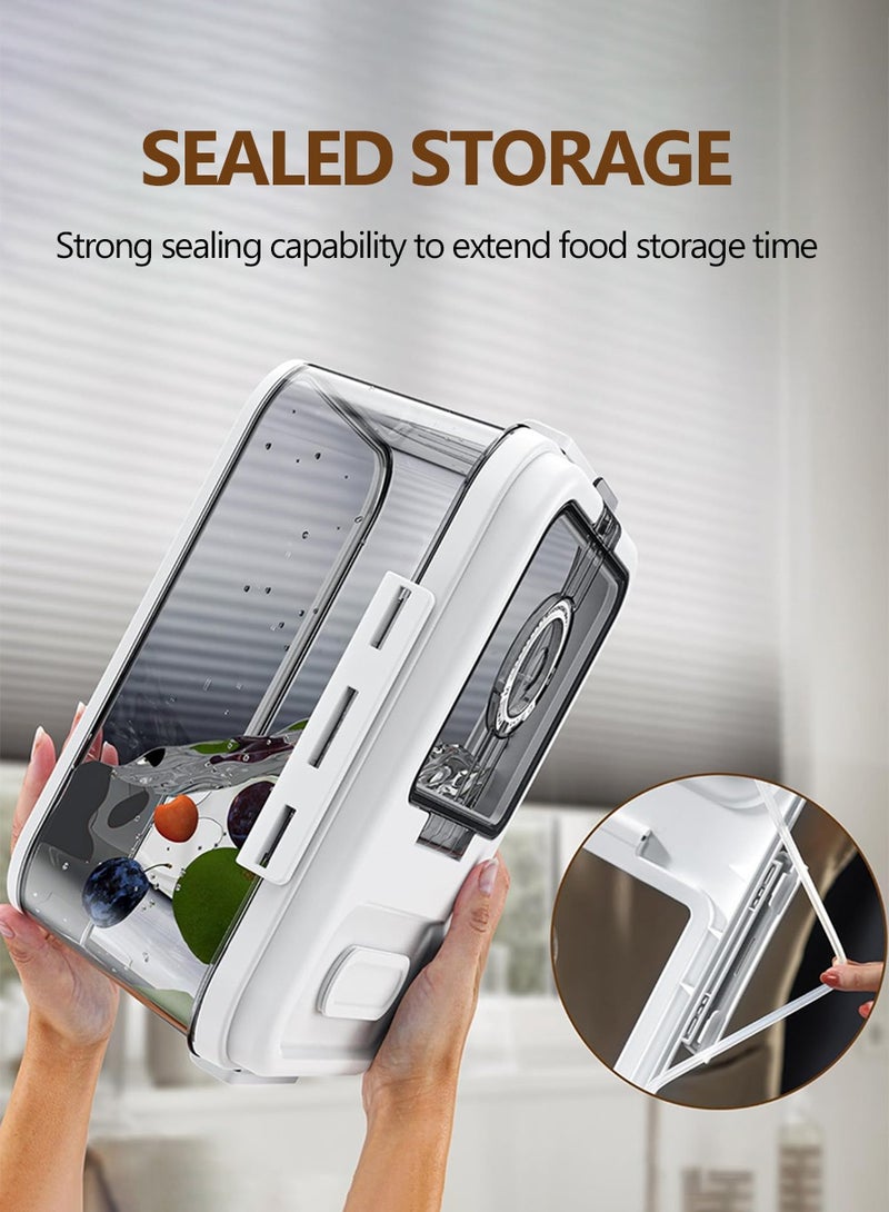 LENND Bread Box For Kitchen Countertop, Airtight Bread Storage Container, Time Recording Bread Keeper with Lid,Bread Storage For Homemade Breads, Toast, And Cookies, White Bread Holder. - Image 5