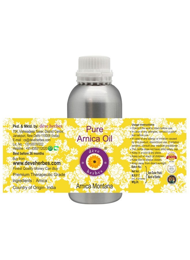Deve Herbes Arnica Oil (Arnica montana) | Infused | Pure | Non-Sticky | Lightweight | For Massage Preparations | Natural | Ayurvedic | For Men & Women | All Skin Types | 630ml - Image 2