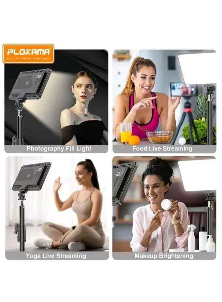 PLOKAMA U480 Professional LED Photography Light, Rechargeable, 20W, Built-in, 5000mAh, Dimmable, 2700-5700K, Suitable for Cameras - Image 4