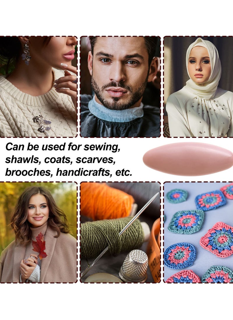 Excefore - 16Pcs Hijab Pins, 2 Boxes Assorted Scarf Safety Pins, Brooch Pins Scarf Pins Clips Safety Locking Baby Cloth Nappy Pin for Women Muslim Scarf Clothing(Khaki+Black Grey Color) - Image 1