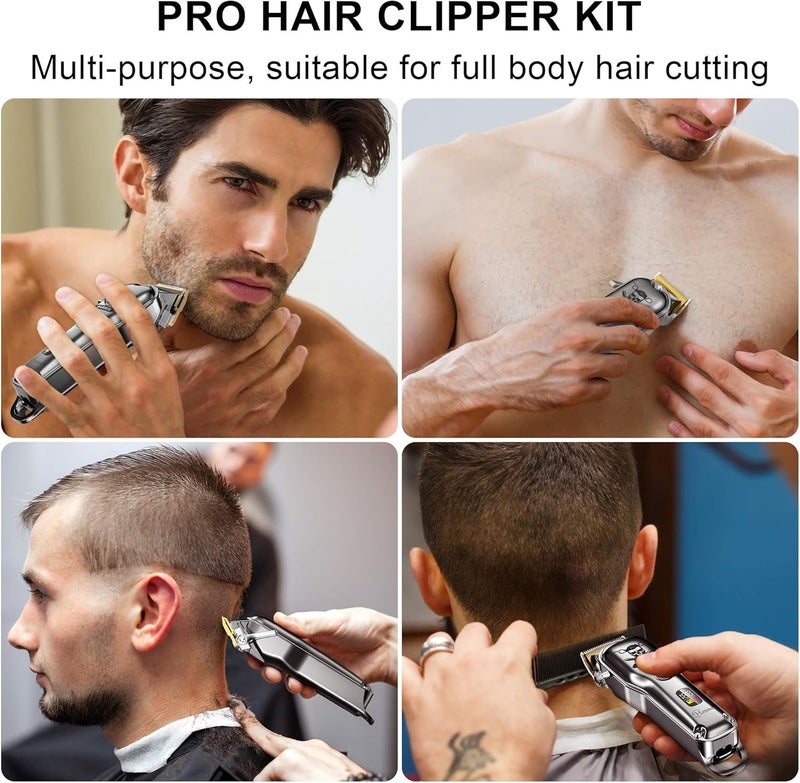 Hatteker Pro Hair Cutting Kit - Waterproof Cordless Hair Clippers for Men with Adjustable Lengths and 10 Guide Combs - Image 5