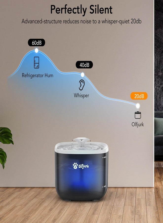 Olfjurk 101.4oz/3L Automatic Pet Fountain Cat Water Fountain Dog Water Dispenser with Replacement Filters for Cats, Dogs, Multiple Pets - Image 5