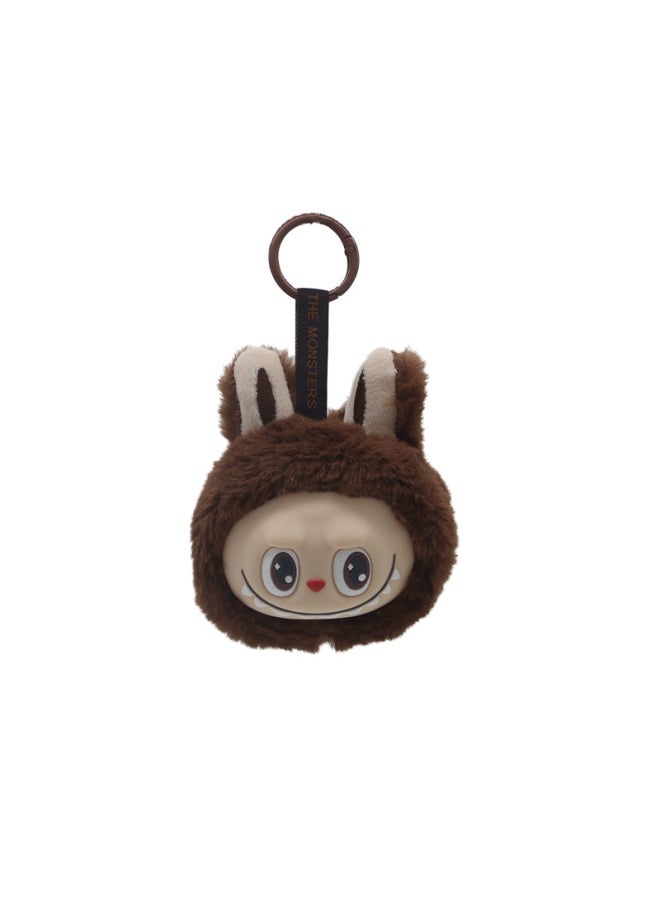 Generation Vinyl Plush Head Type Small Pendant Second Generation Cloth Key Chain Ugly Cute Doll Doll Batch-Specifications:Maroon (please Take Multiples Of 12)-Color:Height 10.5*8cm (54g)  - Image 1