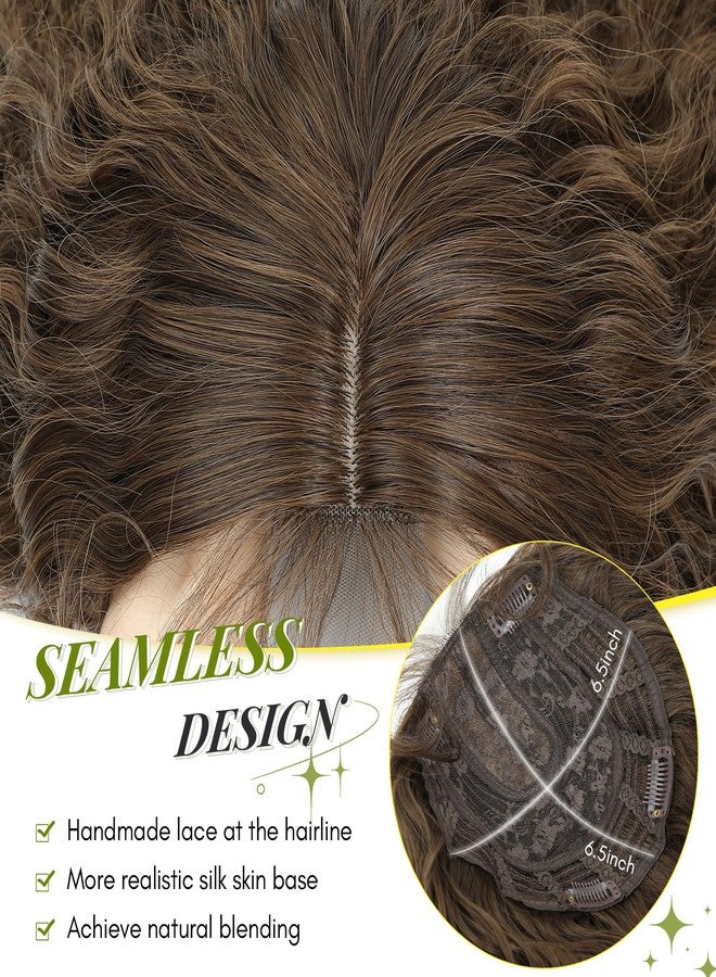 UDU 20inch Natural Curly Hair Topper for Women - Perfect for Daily Use & Styling Lightweight & Breathable Topper Hair Pieces for Thinning Hair - Image 4