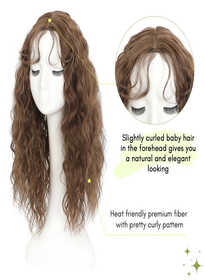 UDU 20inch Natural Curly Hair Topper for Women - Perfect for Daily Use & Styling Lightweight & Breathable Topper Hair Pieces for Thinning Hair - Image 2