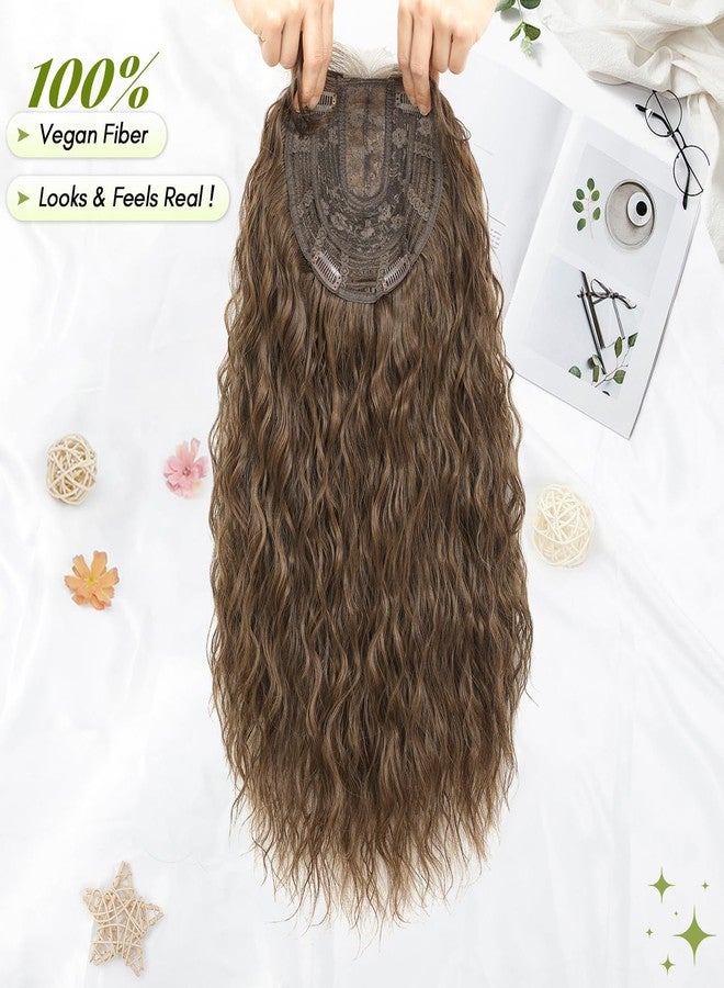 UDU 20inch Natural Curly Hair Topper for Women - Perfect for Daily Use & Styling Lightweight & Breathable Topper Hair Pieces for Thinning Hair - Image 5