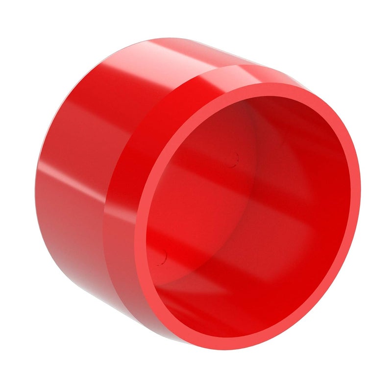 FORMUFIT F034EEC-RD-10 PVC External End Cap, Furniture Grade, 3/4" Size, Red (Pack of 10) - Image 4