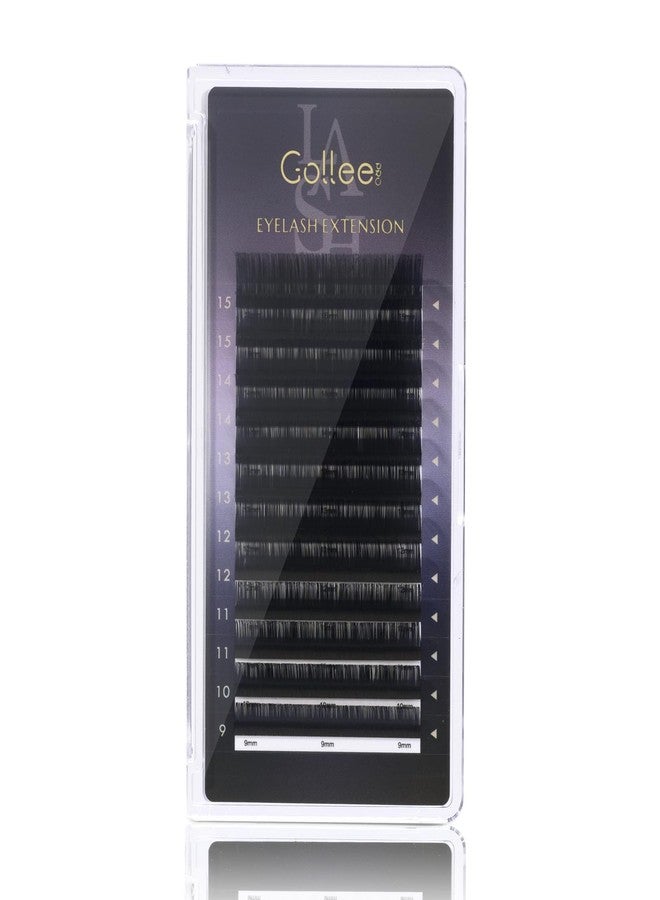 GOLLEEPRO Eyelash Extension Easy Fan Volume Lashes Mixed Tray 0.03 D Curl 9-15mm, Self Fanning Lash Extension Supplies Premium Faux Mink Lashes Jet Black(0.03-D-9-15 Mixed) - Image 1
