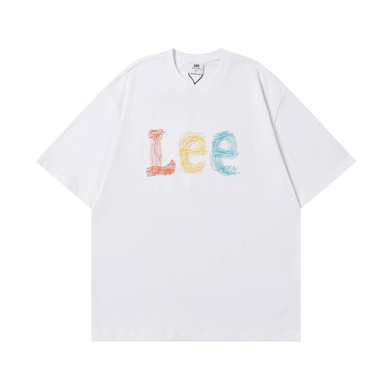 Lee Classic Logo Loose Round Neck Cotton Short Sleeve T-Shirt - Image 1