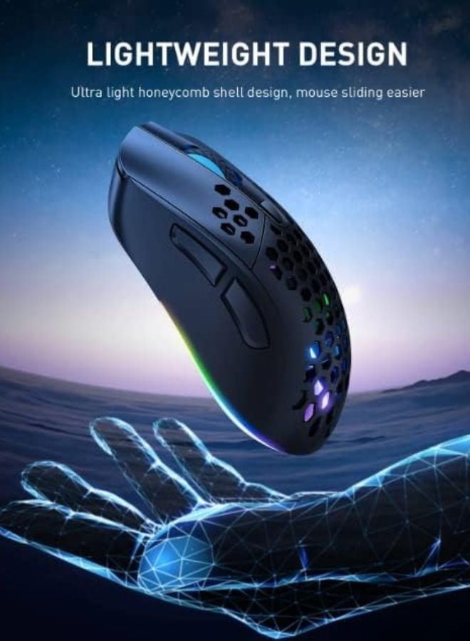 ONIKUMA CW906 - 7200 DPI mouse, Super Light-weight, RGB Hollowed Version gaming mouse works si Model O Steel Series, Professional Gaming Experience - Image 3