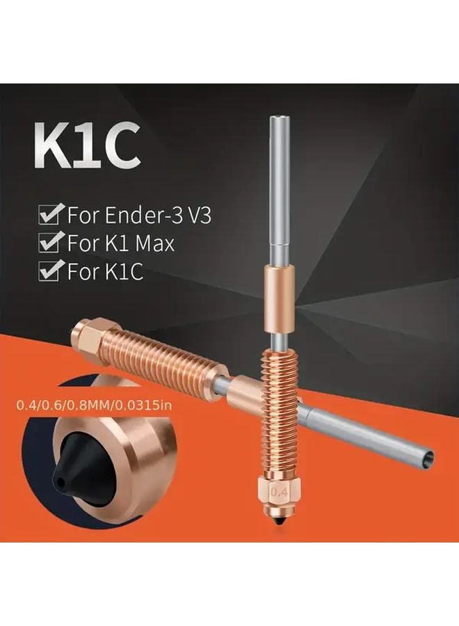 2Pcs 0 6mm 3D Printer Nozzles Brass Threaded Durable Construction Smooth Filament Flow - Image 1