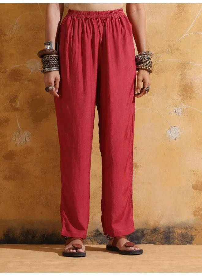 ترو برونز طقم كورتا حرير موسلين بطبعة خوخ ونعناع من  بفتحة جانبية عالية