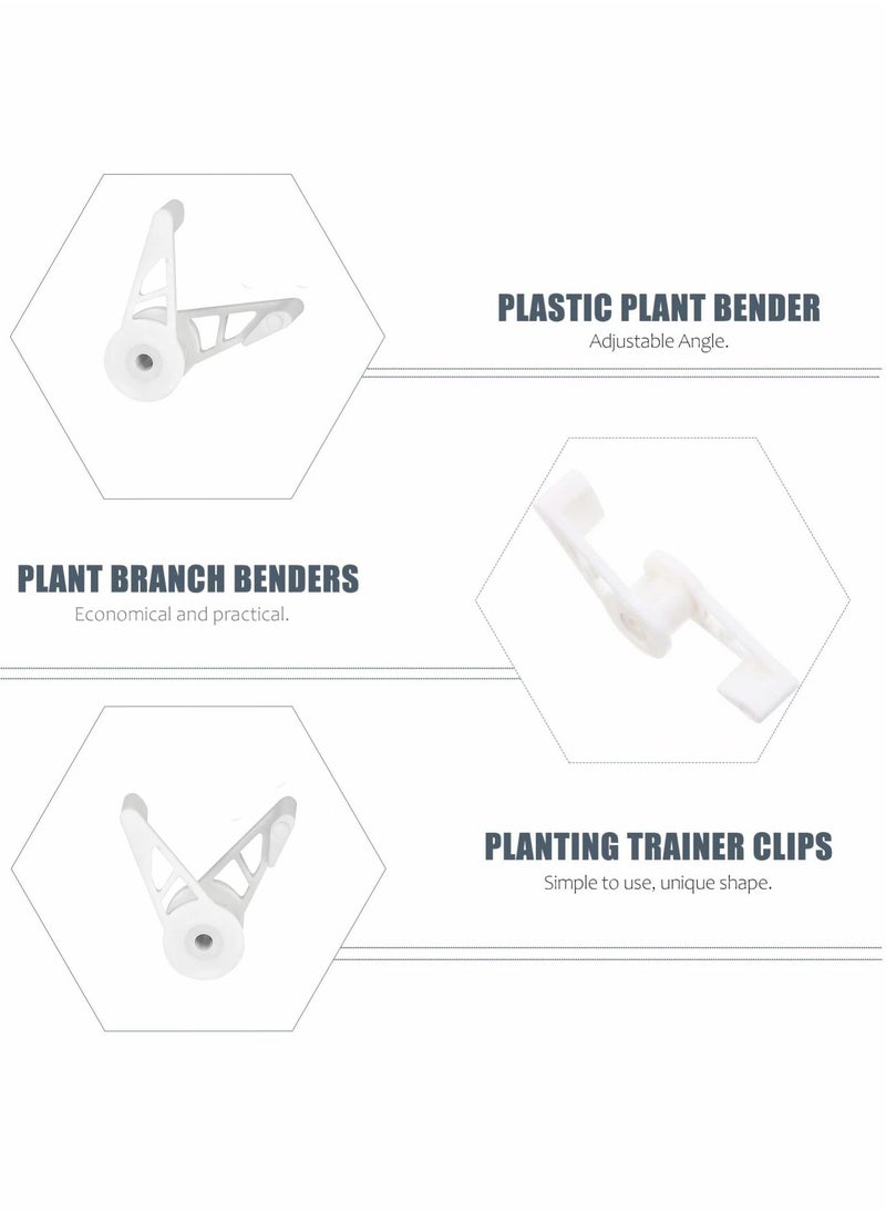 SYOSI Plant Branch Bender, 360° Adjustable Training Stem Support Clip Garden Tool for Tomato Branches, Bonsai Styling, (30pcs, White)  - Image 2