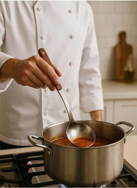 Kitchen Ladle for Serving Hot Soup and Sauces Durable High Quality Serving Tool
