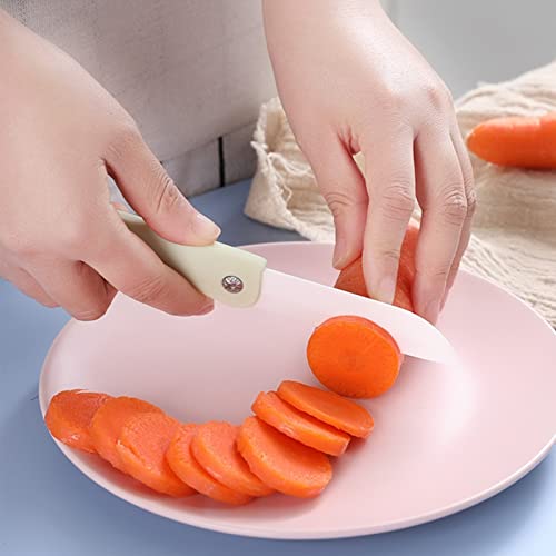wolpin Ceramic Kitchen Knife 1 Pc | Portable Travel Fruit Vegetable Knife with Non Slip Handle and Blade Cover | Sharp Lightweight Utility Knife for Home Kitchen Blue - Image 3