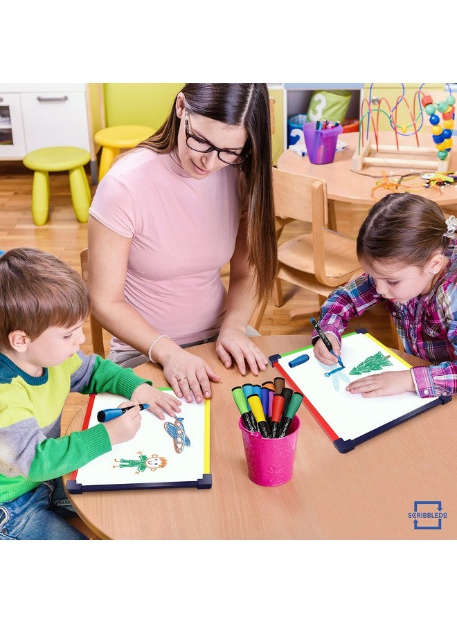 Scribbledo 10 Pack Magnetic Dry Erase Board For Kids Whiteboard 9”X12” Includes White Board For Kids Writing Learning & Drawing Art Educational Kids Toy - Image 2