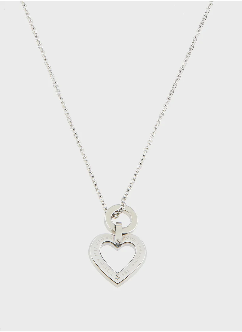 تومي هيلفيغر Toggle Heart Necklace