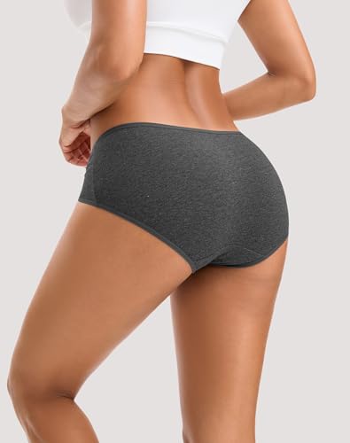 INNERSY Womens Underwear Cotton Hipster Panties Regular & Plus Size 6-Pack(Large,Dark Vintage) - Image 3