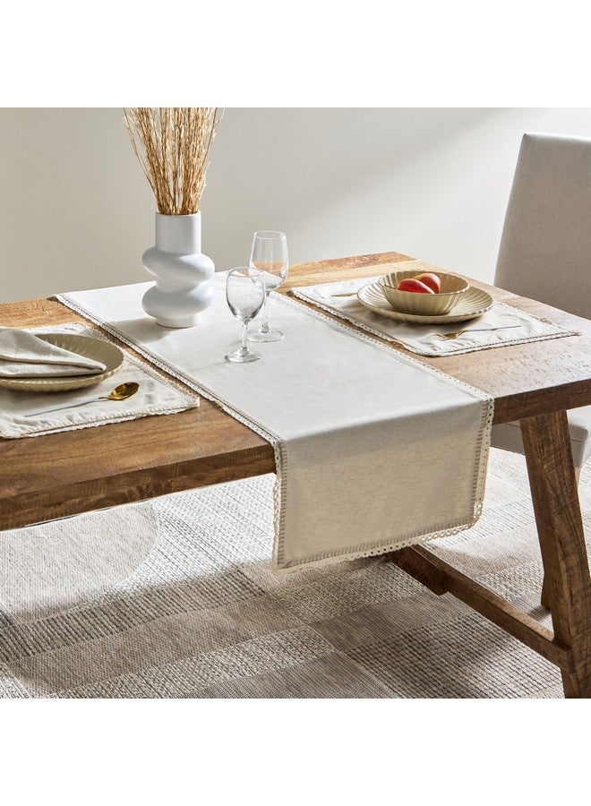 Home Box Naturio 2-Piece Lace Table Placemat Set 48 x 33 cm  - Image 4
