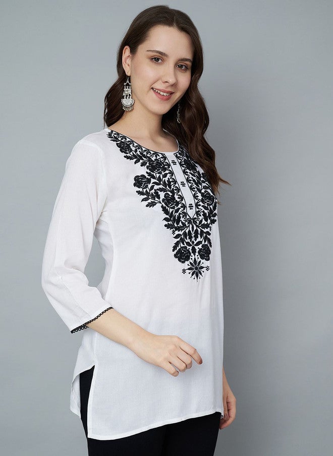 Trend Level Embroidered Thread Work Kurti - Image 3