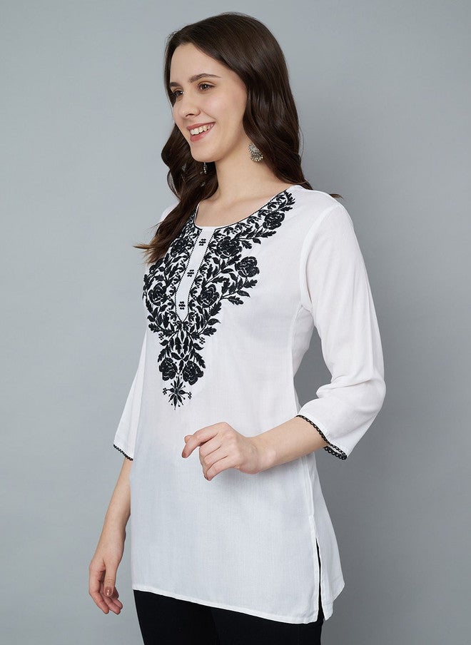 Trend Level Embroidered Thread Work Kurti - Image 4