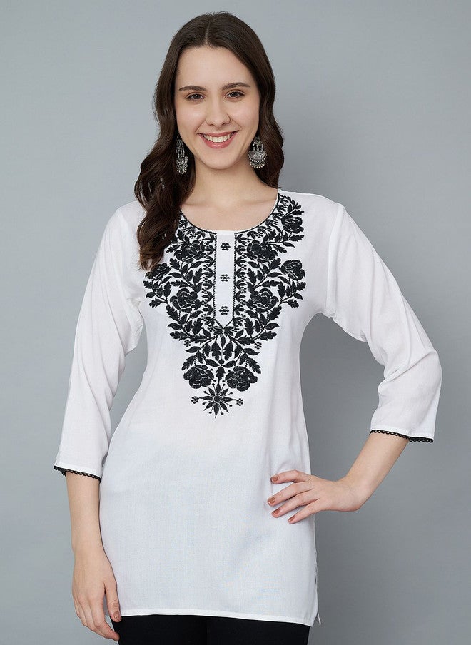 Trend Level Embroidered Thread Work Kurti - Image 1