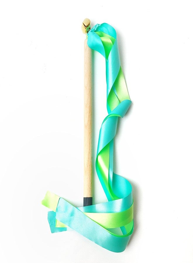 Nish Beechwood Streamers| Active Play Tools| Birthday Ribbons for Kids (Pastel Blue and Bright Green) - Image 1