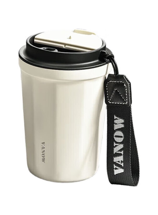 Vanow Insulated Coffee Mug, 316 Stainless Steel, Stylish Design For Men And Women, Portable Water Cup For Students White - Image 2