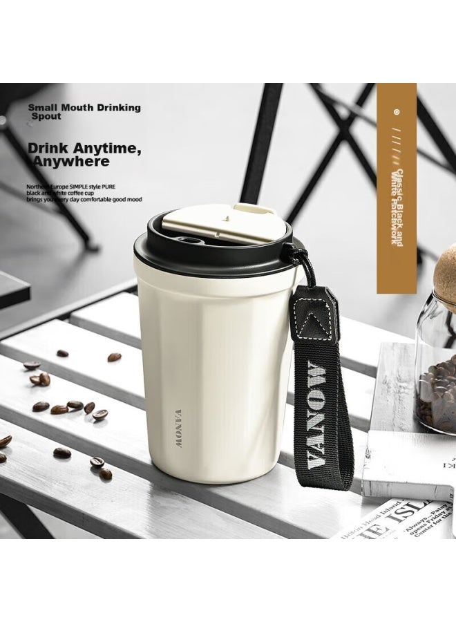 Vanow Insulated Coffee Mug, 316 Stainless Steel, Stylish Design For Men And Women, Portable Water Cup For Students White - Image 3