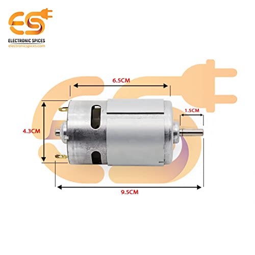 Electronicspices Electronic Spices Combo of 12 volts 555 DC Motor 12000rpm High Speed with Hand Drill Chuck set for DIY Projects Electric Drill Bits For Drilling Application (3.17 millimeters) - Multi, Metal - Image 3