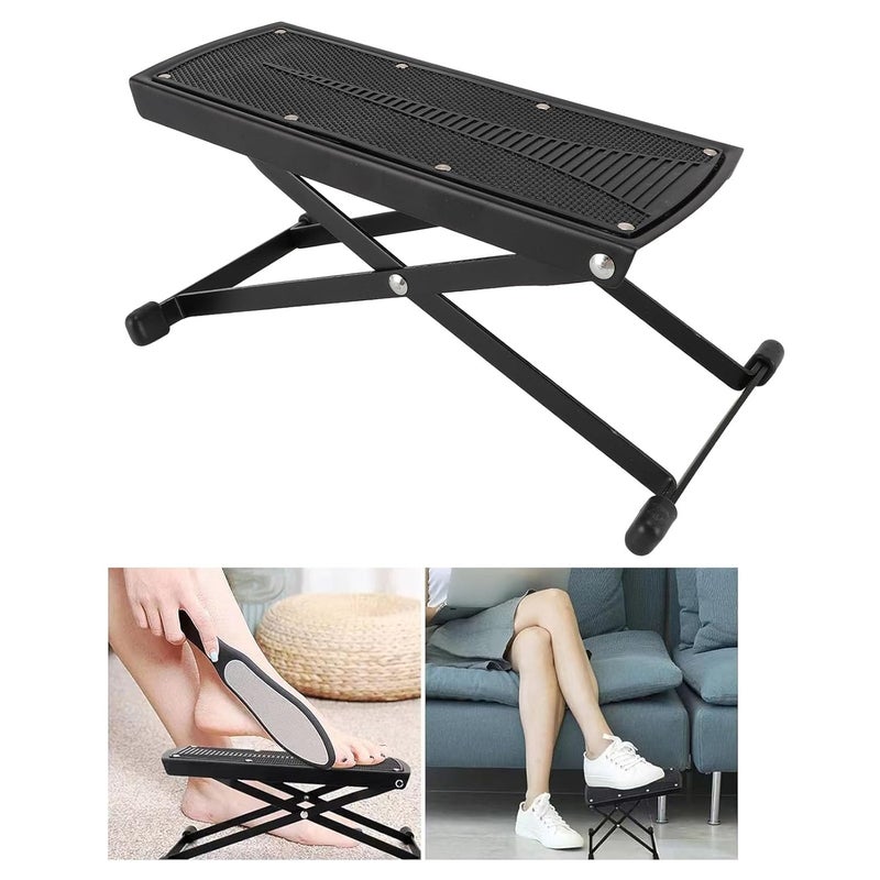 Pedicure Foot Rest Stand, 6 Heights Adjustable Foldable Pedicure Chair Non Slip Nail Salon Tech Stool Tool for Home Nail Care - Image 4