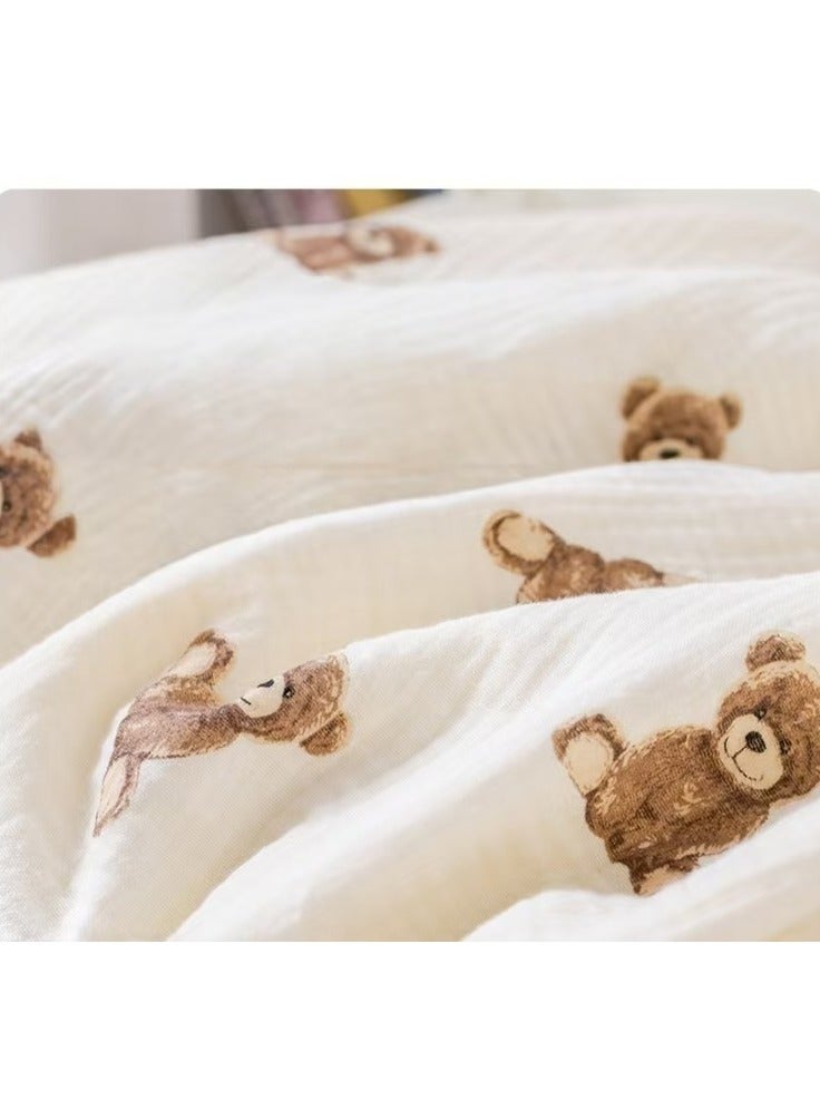 Cotton baby children's hooded bath towel, fast-absorbing, soft skin-friendly baby quilt, 70 * 100cm, small rabbit  - Image 5