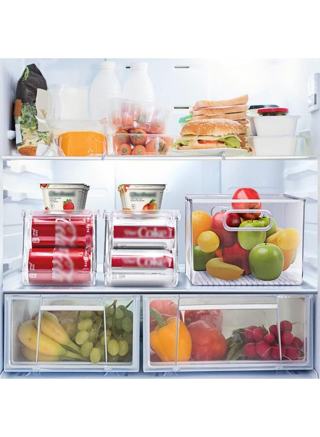 Soda Can Organizer for Refrigerator Stackable Can Holder Dispenser with Lid for Fridge, Pantry, Freezer – Holds 9Cans Each, BPA-Free, Clear Design?34.5×15×14.5cm (Color : 1pcs) - Image 5