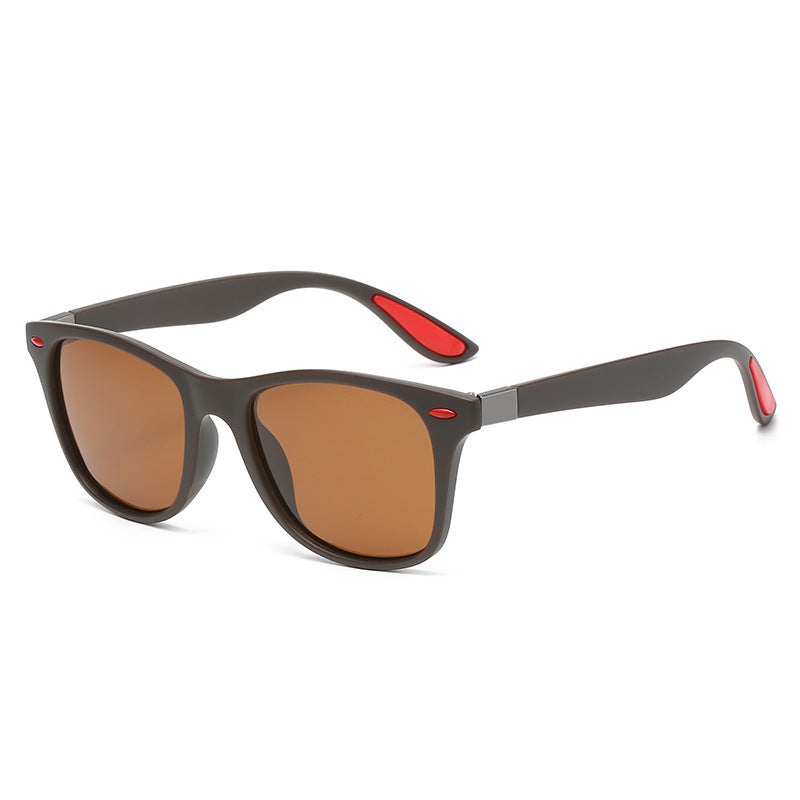 Generic 2024 Fashion Polarized Sunglasses Unisex Tea Frame Tea Tablet 