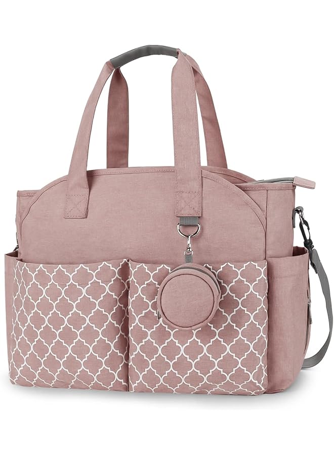 إيروريكس حقيبة حفاضات متعددة الاستخدامات مع حافظة لهاية ومحطة تغيير حفاضات، مناسبة لعطلة نهاية الأسبوع - Image 1