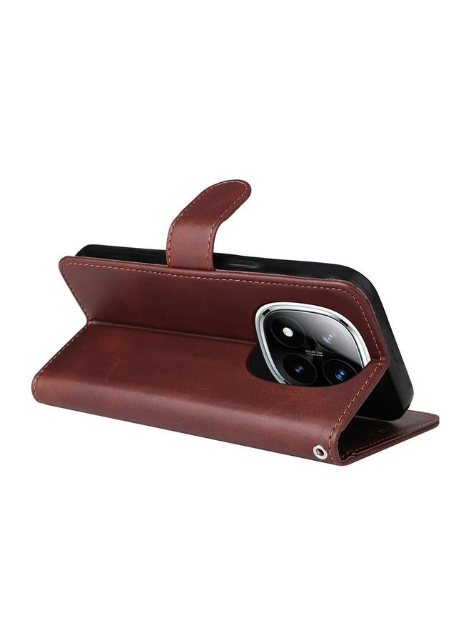 اس-توب جراب لهاتف Redmi Note 14 Pro 5G / Note 14 Pro+ 5G جراب هاتف من الجلد الكلاسيكي بتصميم عجل - Image 5