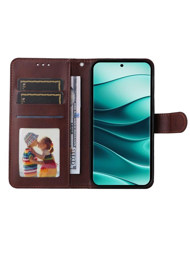 اس-توب جراب لهاتف Redmi Note 14 Pro 5G / Note 14 Pro+ 5G جراب هاتف من الجلد الكلاسيكي بتصميم عجل - Image 4