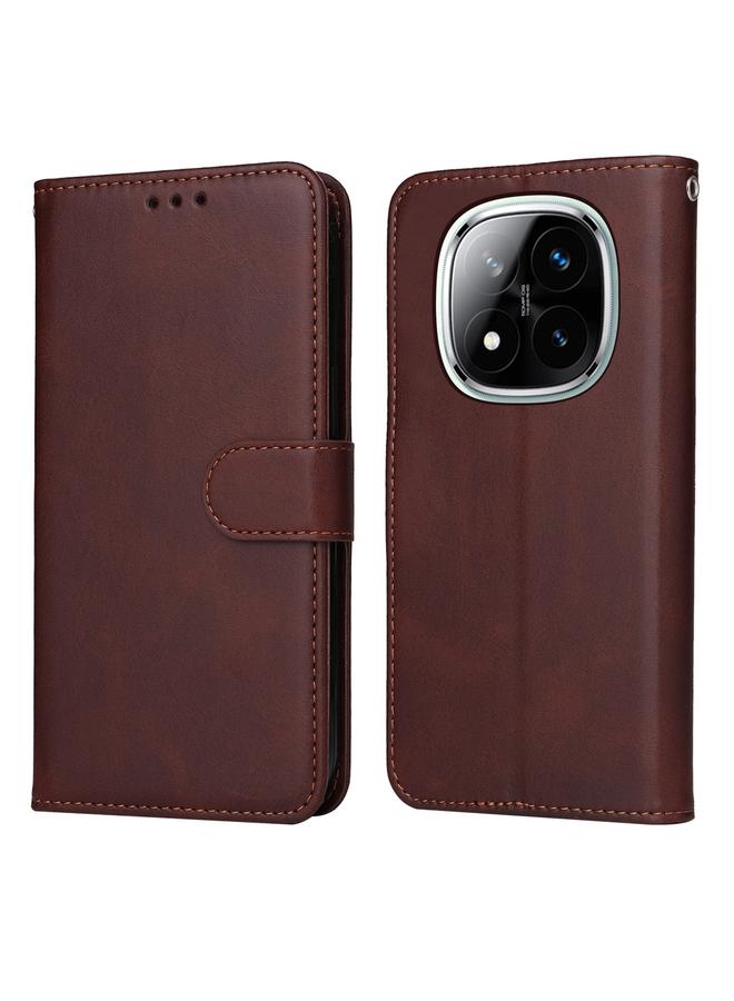 اس-توب جراب لهاتف Redmi Note 14 Pro 5G / Note 14 Pro+ 5G جراب هاتف من الجلد الكلاسيكي بتصميم عجل - Image 1