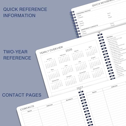 BooQool 2026 Planner - Jan. 2026 - Dec. 2026, 8" x 10", Calendar Planner 2026, 2026 Planner Weekly and Monthly Spiral Bound, Flexible Cover, To-Do List, 12 Monthly Tabs - Image 5