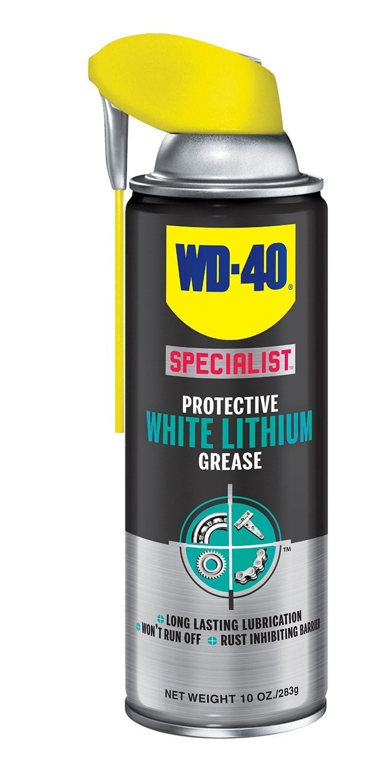 WD-40 Specialist Protective White Lithium Grease Spray with SMART STRAW SPRAYS 2 WAYS, 10 OZ [2- Pack] - Image 1