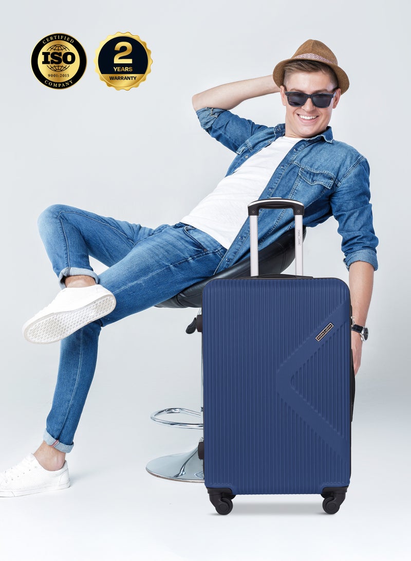 بارا جون طقم حقائب سفر ترولي من  قطع من الأكريلونيتريل بيوتادايين ستايرين - كحلي - Image 5