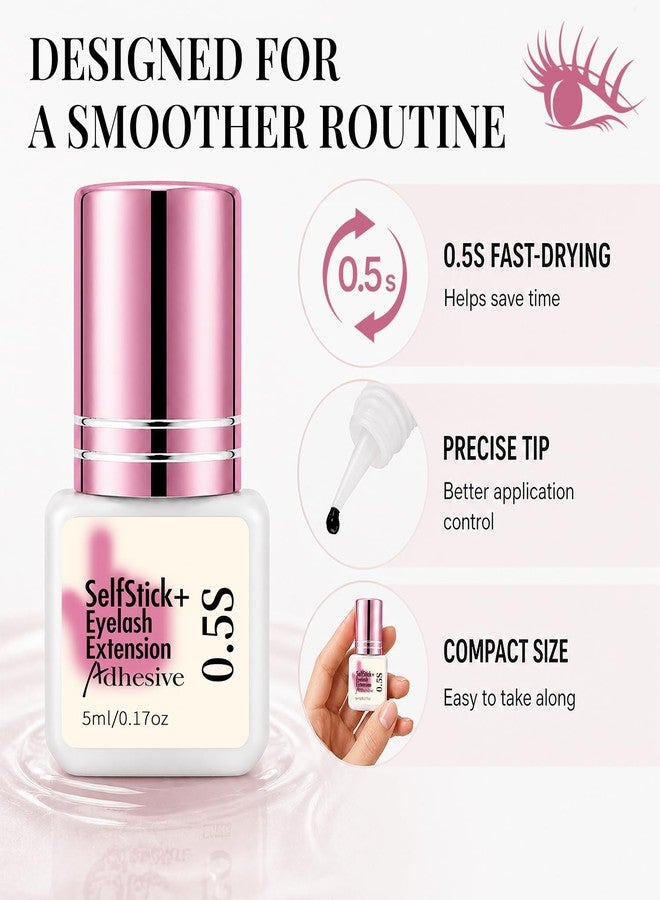 DOUBORQ Lash Adhesive for Eyelash-Eyelash Extension Glue | 5ml Liquid Formula for Licensed Lash Technicians & Salon - Image 2