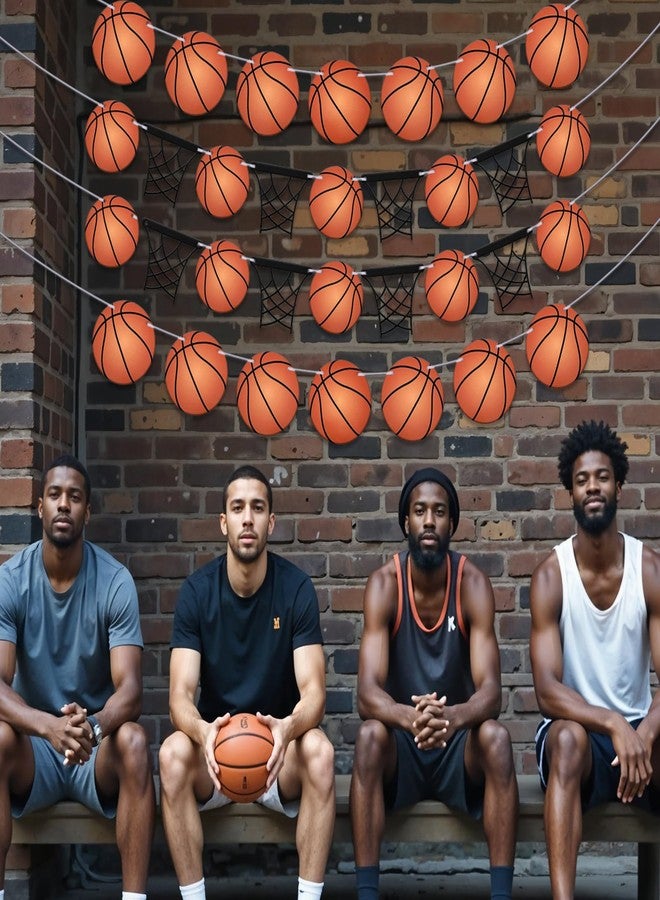 MBAIYO 4 Pack Basketball Party Decorations, Basketball Hanging Banner Set for Party Banners Basketballs Hoop Garland Sports Theme Birthday Decor for Men Slam Game Parties Supplies - Image 4