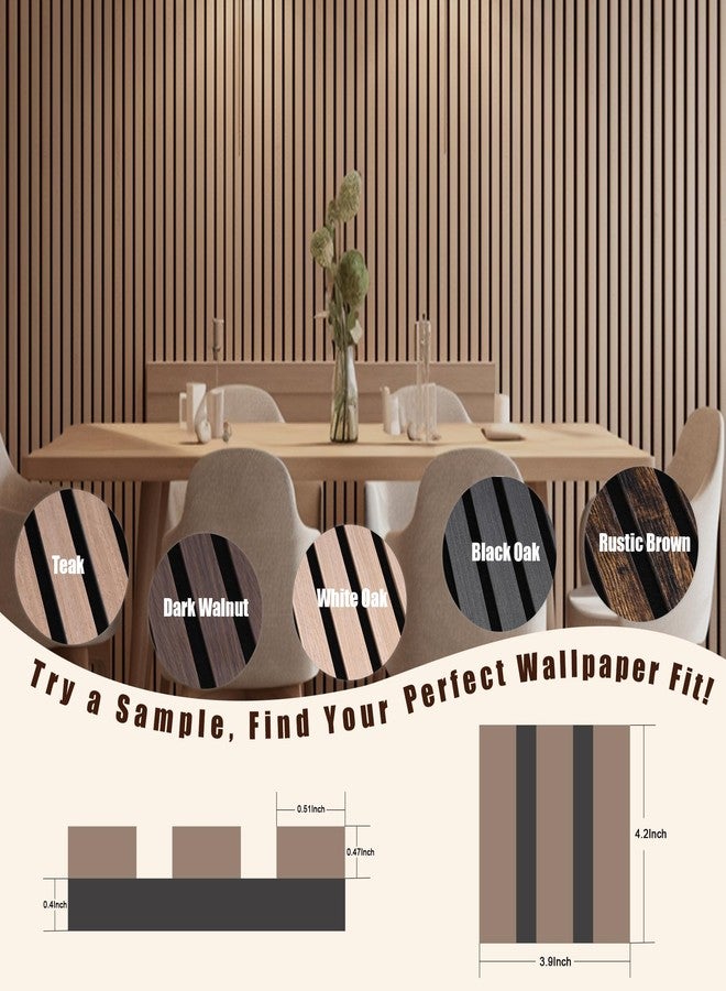 Mollywell Wood Panels for Wall, Time-Saving Installation, Versatile Wood Slat Wall Decor, Enhanced Acoustic & Sound Proof Fluted Design for Home & Office, Sample Pack, 4.2x3.9 Inch - Image 3