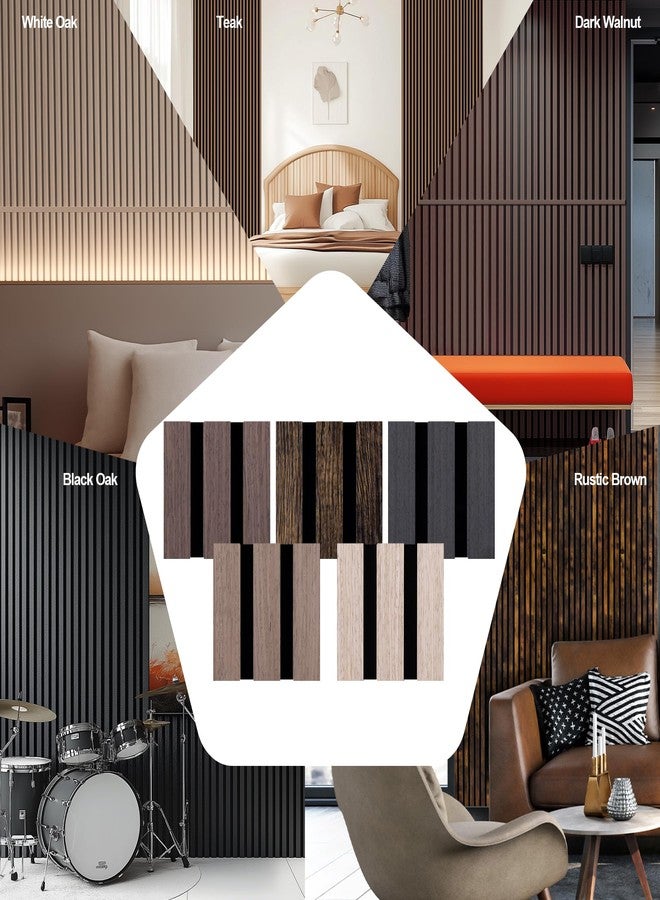 Mollywell Wood Panels for Wall, Time-Saving Installation, Versatile Wood Slat Wall Decor, Enhanced Acoustic & Sound Proof Fluted Design for Home & Office, Sample Pack, 4.2x3.9 Inch - Image 2