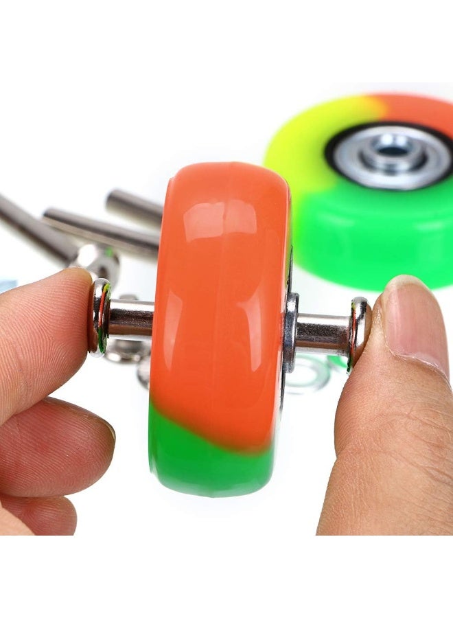 50 × 18mm مجموعة من 4 عجلات استبدال حقائب الأمتعة ، عجلات الدوار المطاط محامل إصلاح مجموعات (ملونة) - Image 3