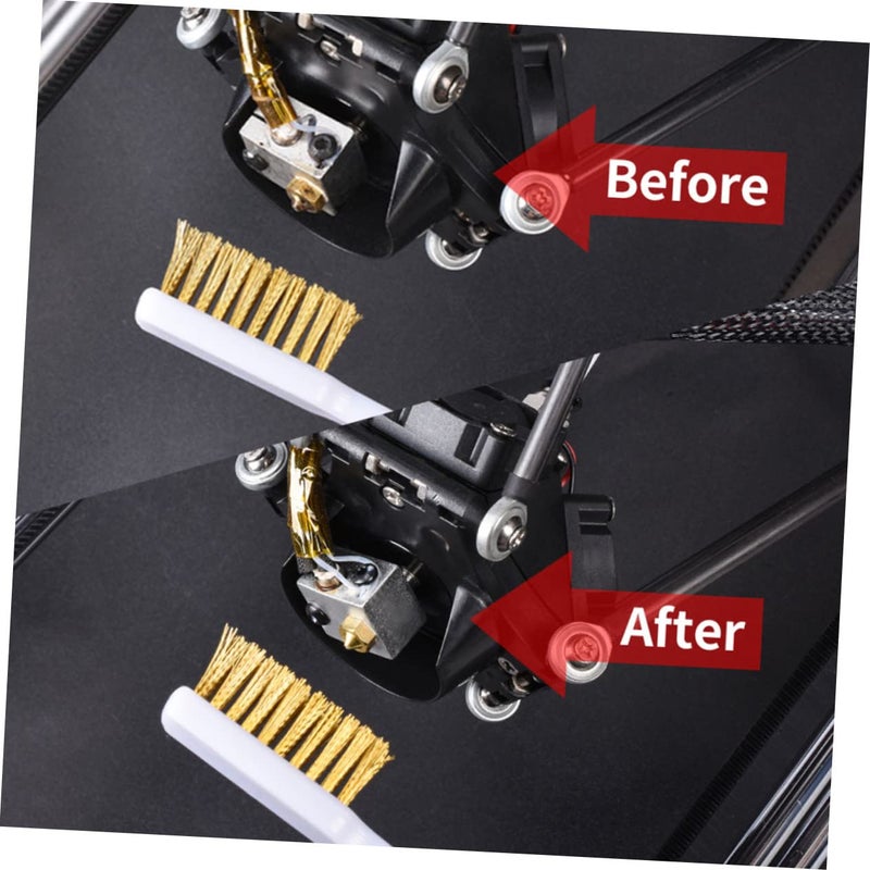 3D Printer Nozzle Cleaning Kit Hot Bed Brush with Copper Wire Bristles - Image 5