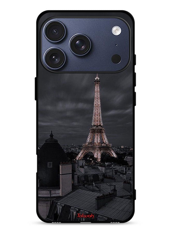 Tolwak Apple iPhone 17 Pro Protective Case Cover Eiffel Tower In Night - Image 1